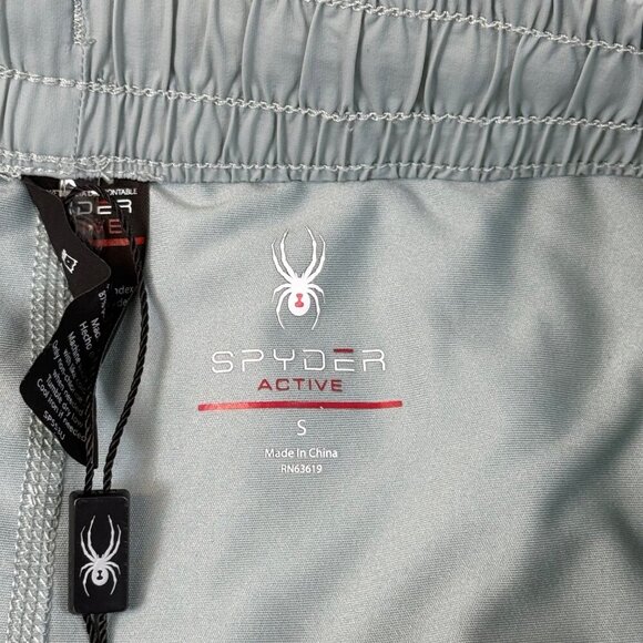 Spyder Running Shorts Womens Sz S Blue Pocket 4-Way Stretch Lined Wicking Active - Picture 7 of 10